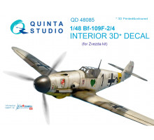 3D Декаль интерьера кабины Bf 109F-2/F-4 (Звезда)