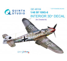 3D Декаль интерьера кабины Bf 109G-6 (Звезда)