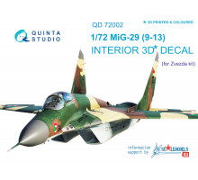 3D Декаль интерьера кабины МиГ-29 9-13 (для модели Звезда 7278)